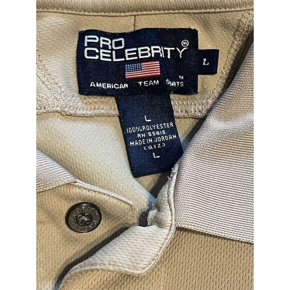 125 Louisville Slugger Men's Beige Polo Shirt Short Sleeve Embroidered Logo Lrg - Picture 7 of 7